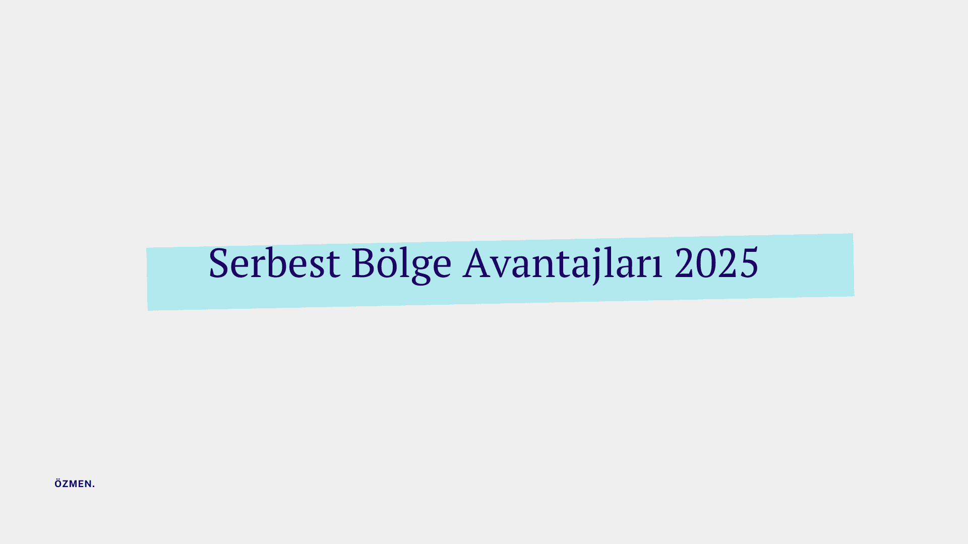 Serbest Bölge Avantajları 2025