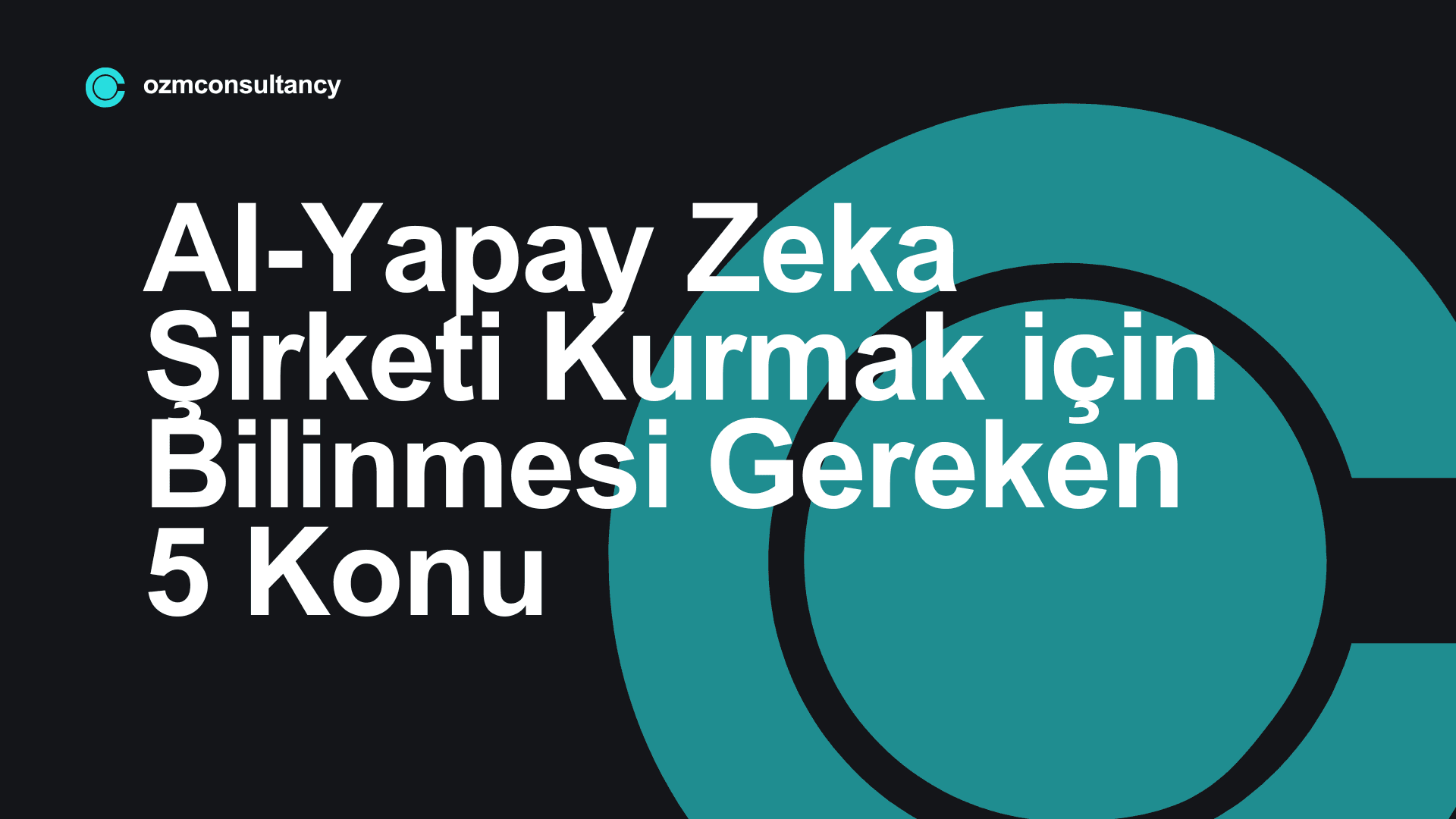 AI-Yapay Zeka Şirketi Kurmak için Bilinmesi Gereken 5 Konu