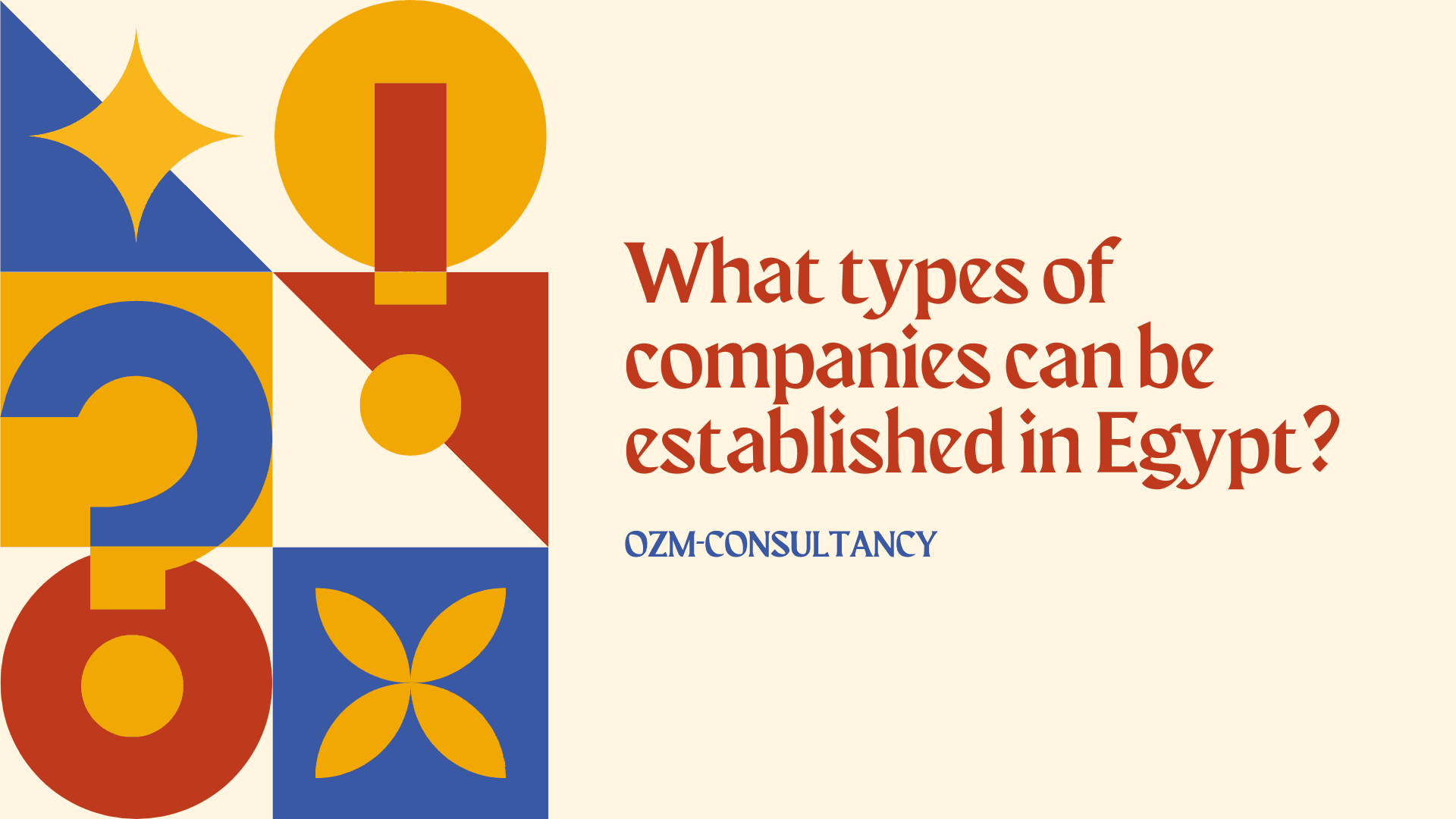 What types of companies can be established in Egypt?