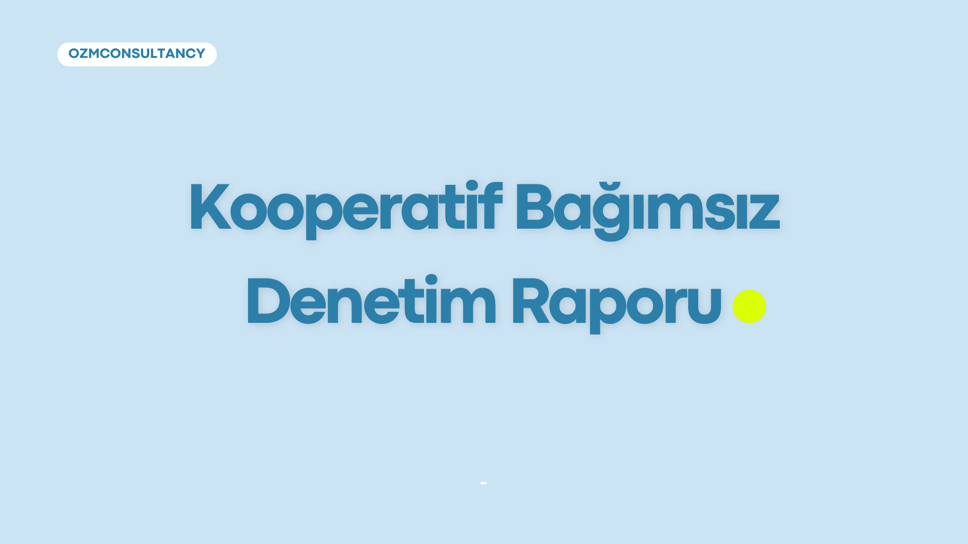 Kooperatif Bağımsız Denetim Raporu
