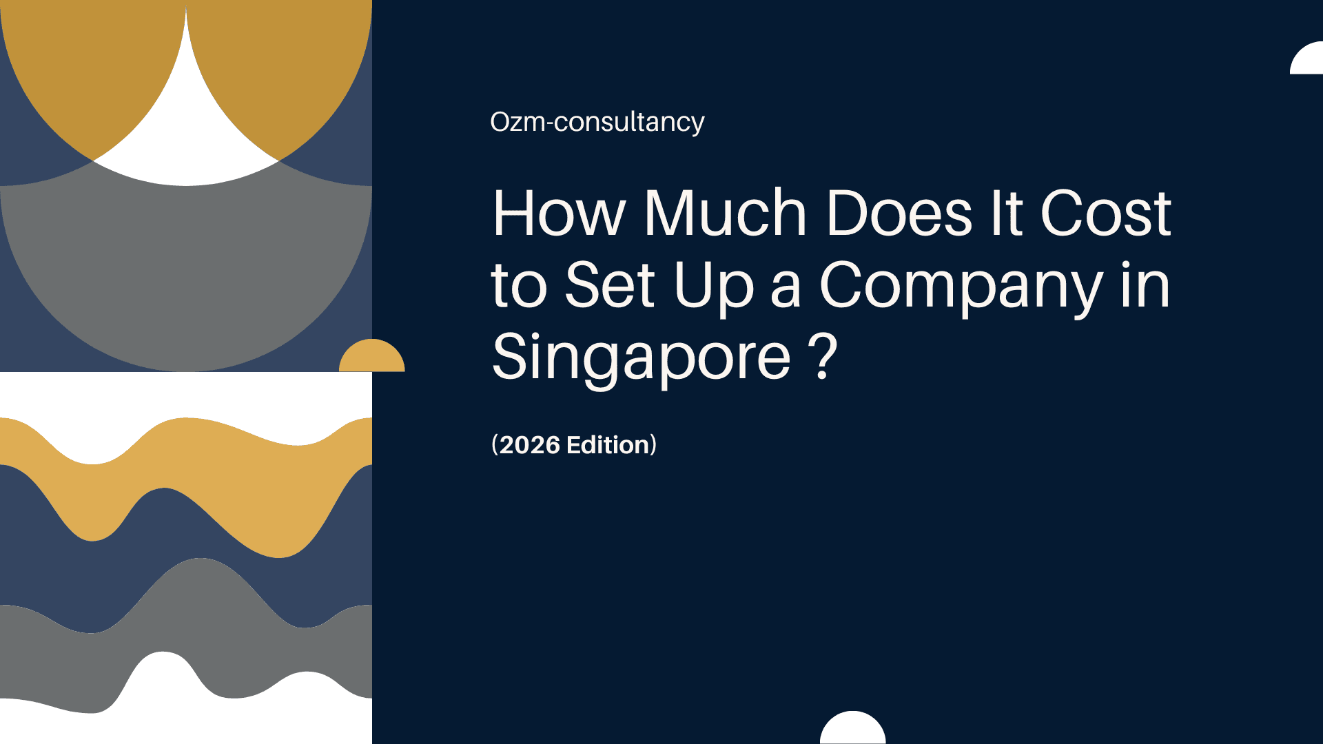 How Much Does It Cost to Set Up a Company in Singapore 2026 ?