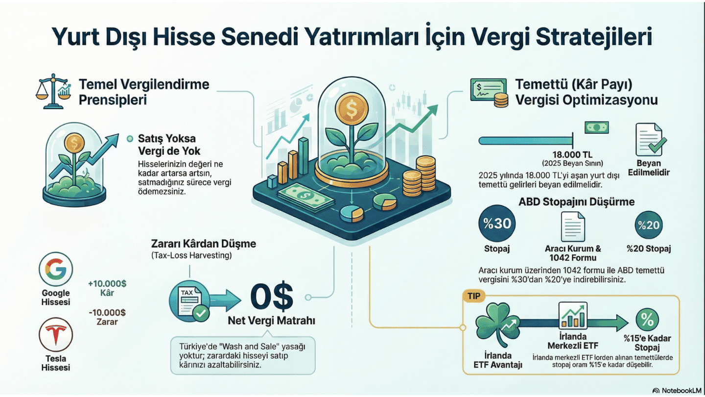 Yurt Dışı Hisselerde Verginizi Azaltacak 3 Basit Taktik