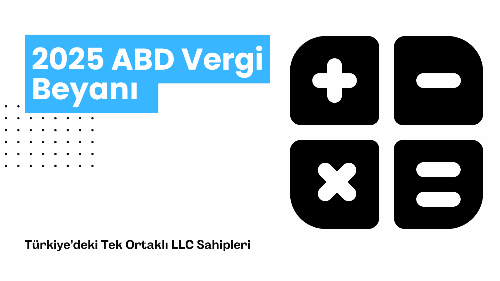 2025 ABD Vergi Beyanı | Türkiye’deki Tek Ortaklı LLC Sahipleri