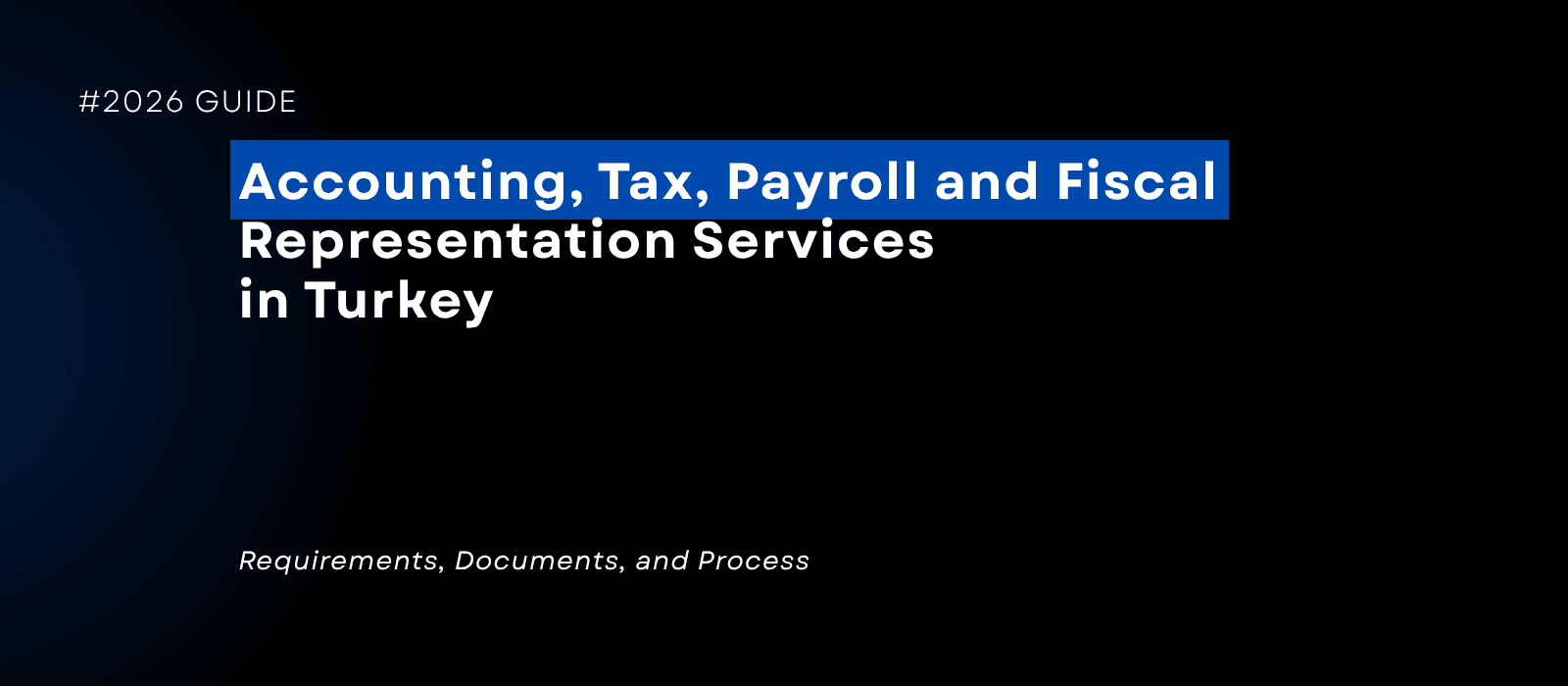 Accounting, Tax, Payroll and Fiscal Representation Services in Turkey: The 2026 Guide for Foreign Companies